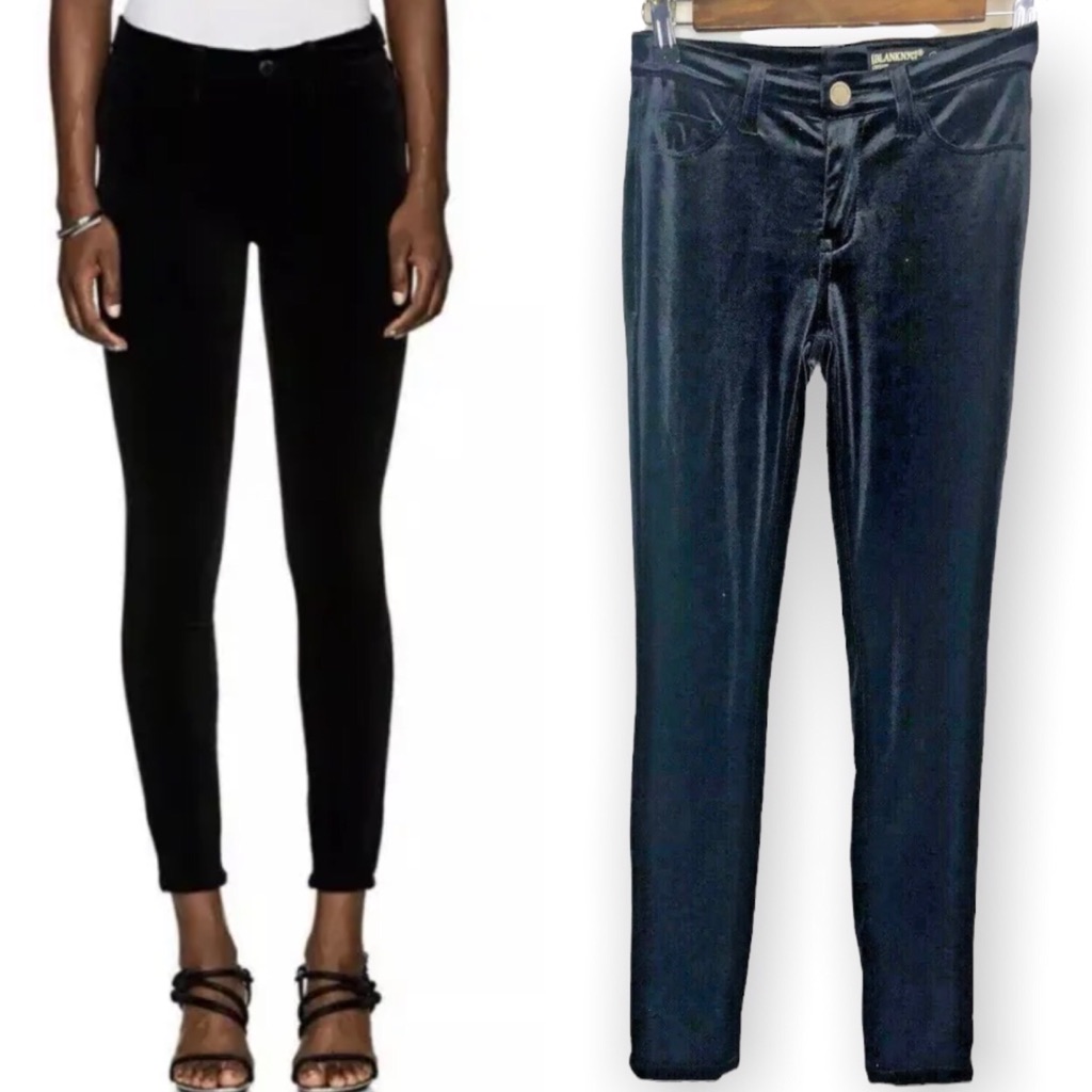 Blank Nyc Velvet Black Pant Classic Stretch Comfort